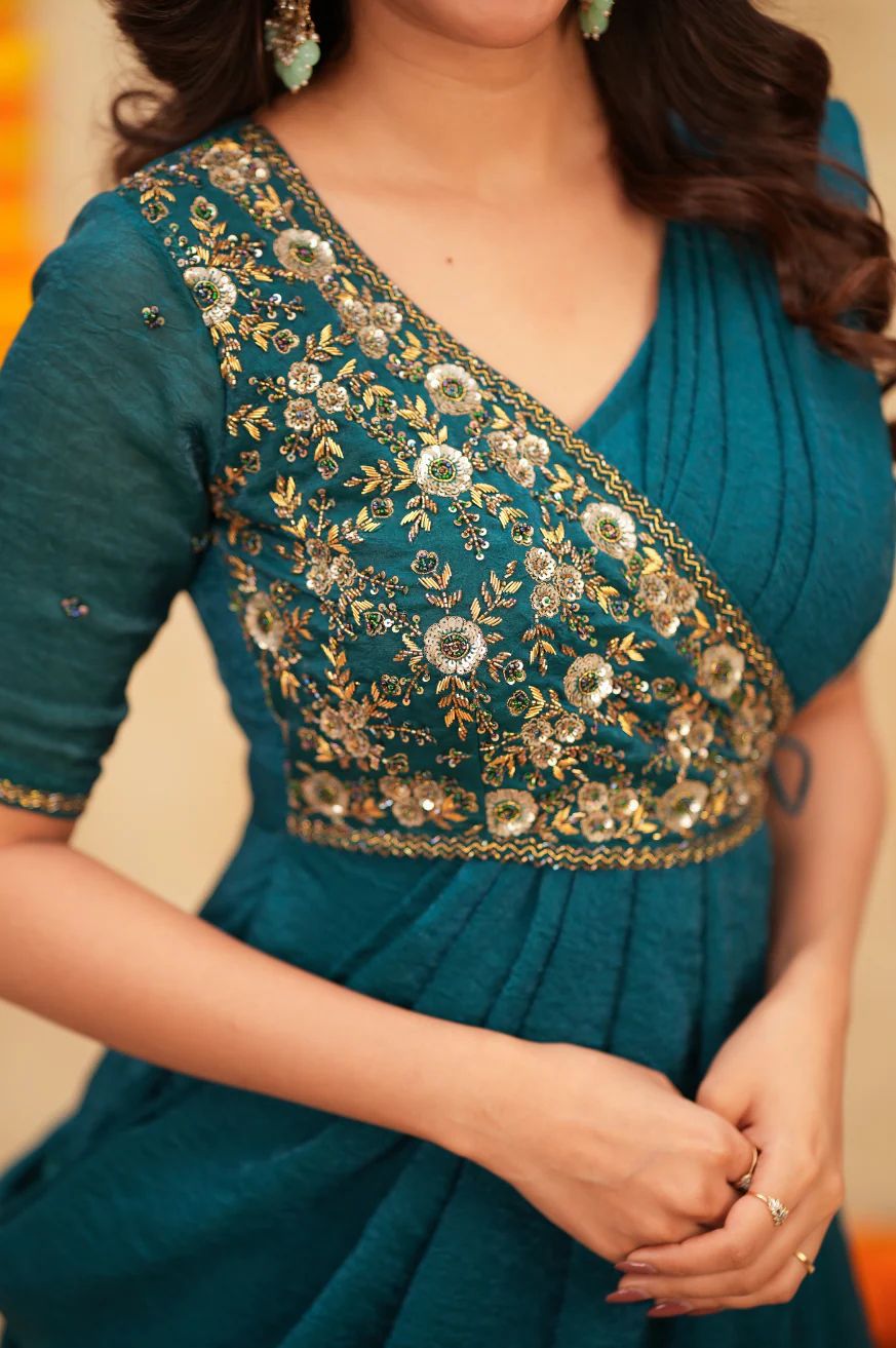 Maverick Fusion Pre-Draped Saree Anarkali